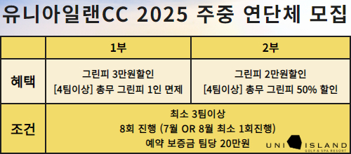 2025년 주중 연단체 모집 안내 <img src=